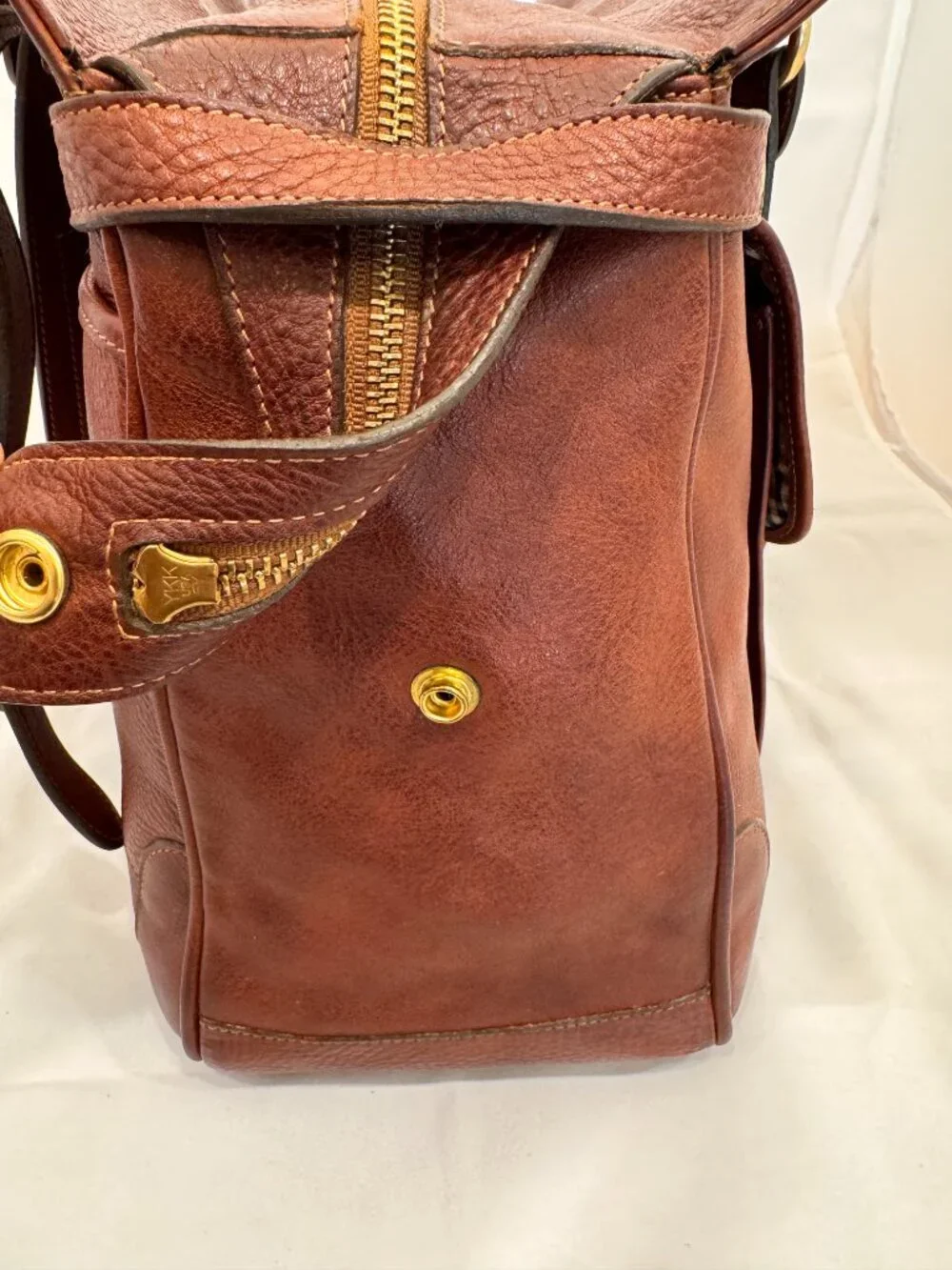 Ghurka Wellesley No. 249  Vintage Chestnut Leather Weekender Travel Bag